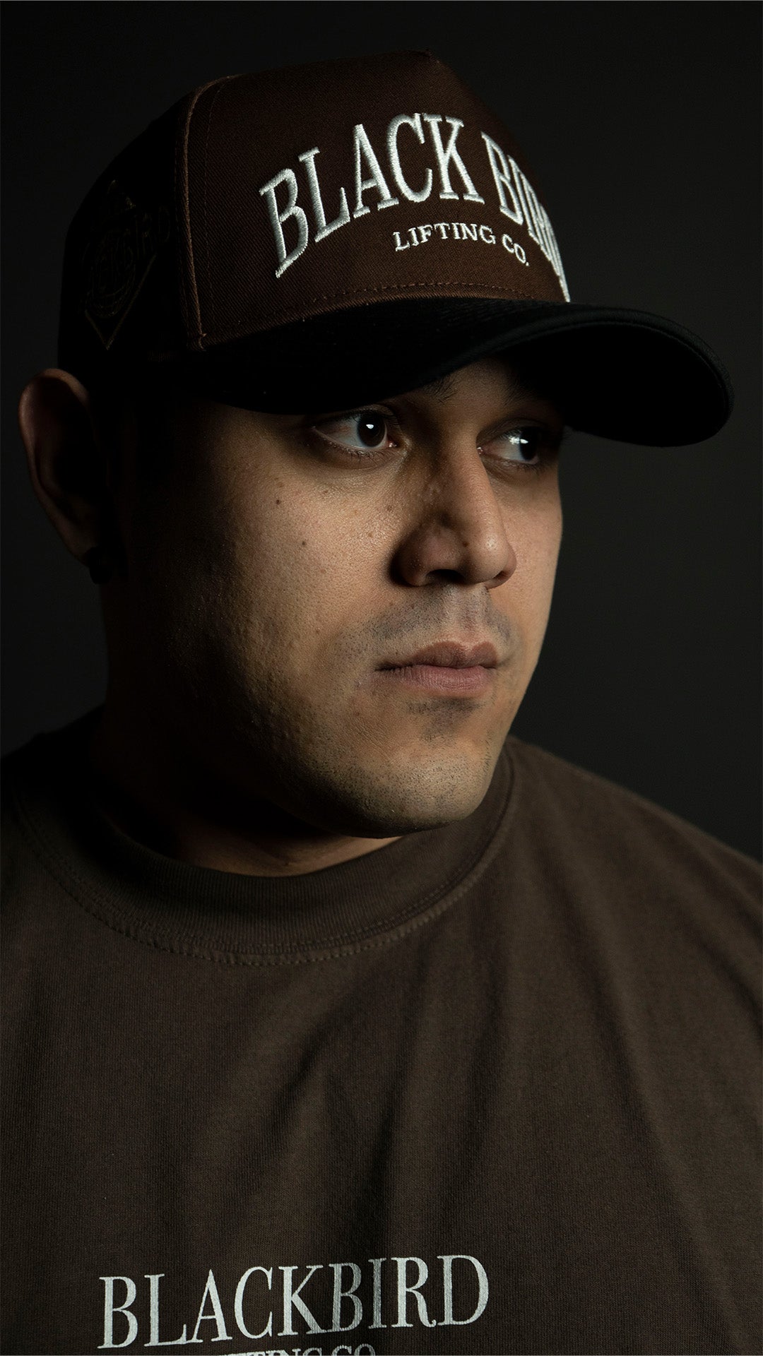 BLACKBIRD A-FRAME HAT BLACK AND BROWN